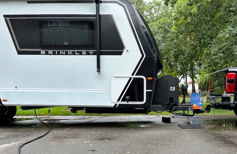 The Ultimate Hensley Arrow installed on a Brinkley Travel Trailer.
