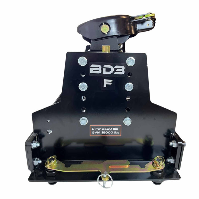 TrailerSaver BD3F Air Ride Hitch Side View with Weight Limits