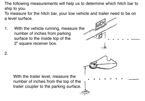 Standard Offset Hitch Bars - Warranty Exchange Only