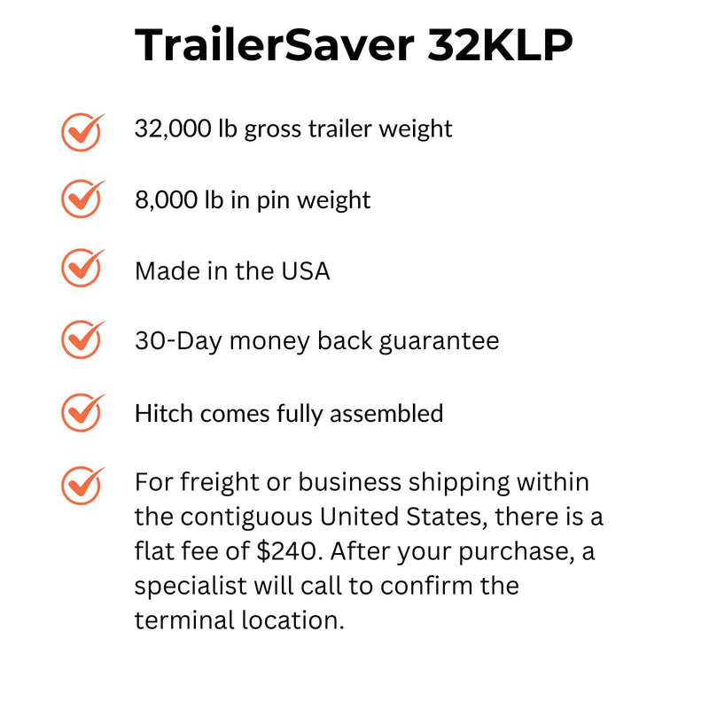 TrailerSaver 32KLP Stationary 5th Wheel Hitch - HUGE SALE