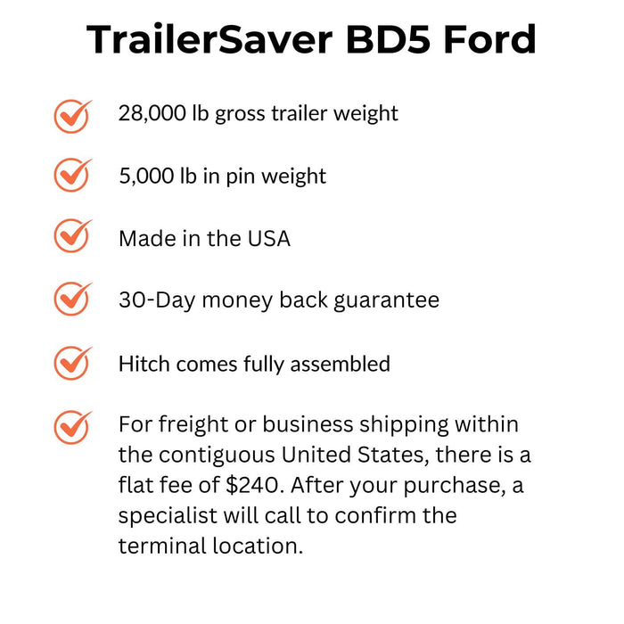 TrailerSaver BD5-F Air Ride Hitch-Ford OEM