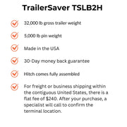 TrailerSaver TSLB Air-Ride 5th-Wheel Hitch - Available Goose-Neck Adapter