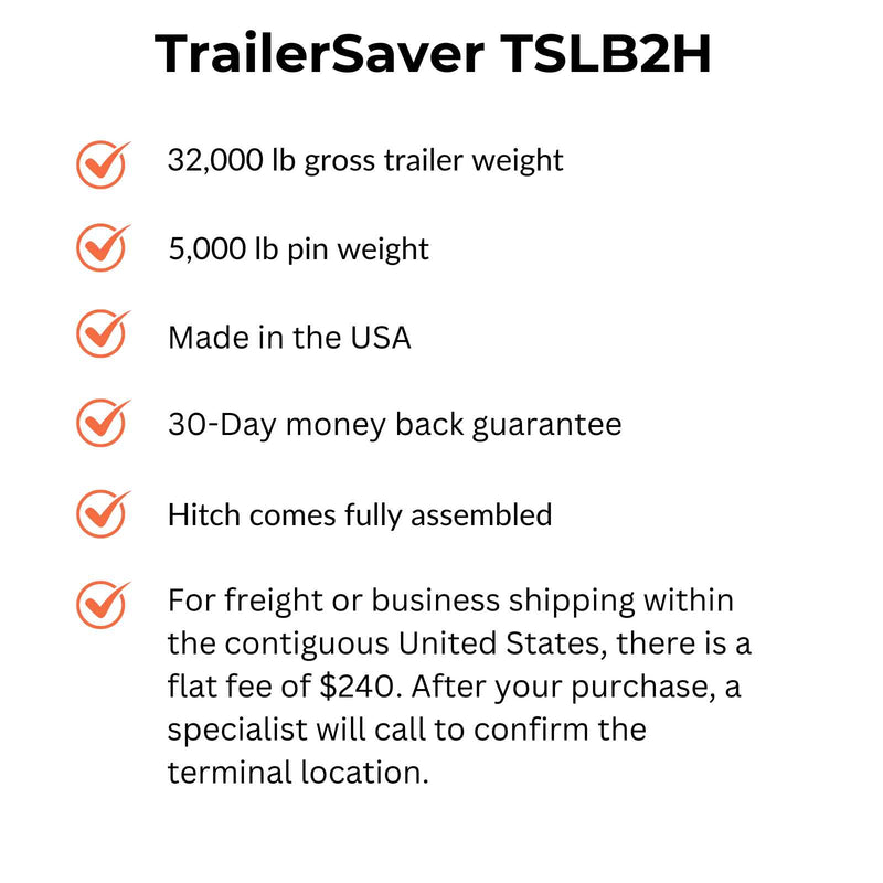 TrailerSaver TSLB Air-Ride 5th-Wheel Hitch - Available Goose-Neck Adapter