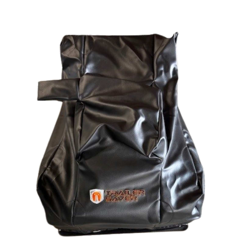 Full view of the vinyl hitch cover for a TSLB air ride 5th wheel hitch for medium and heavy duty trucks.