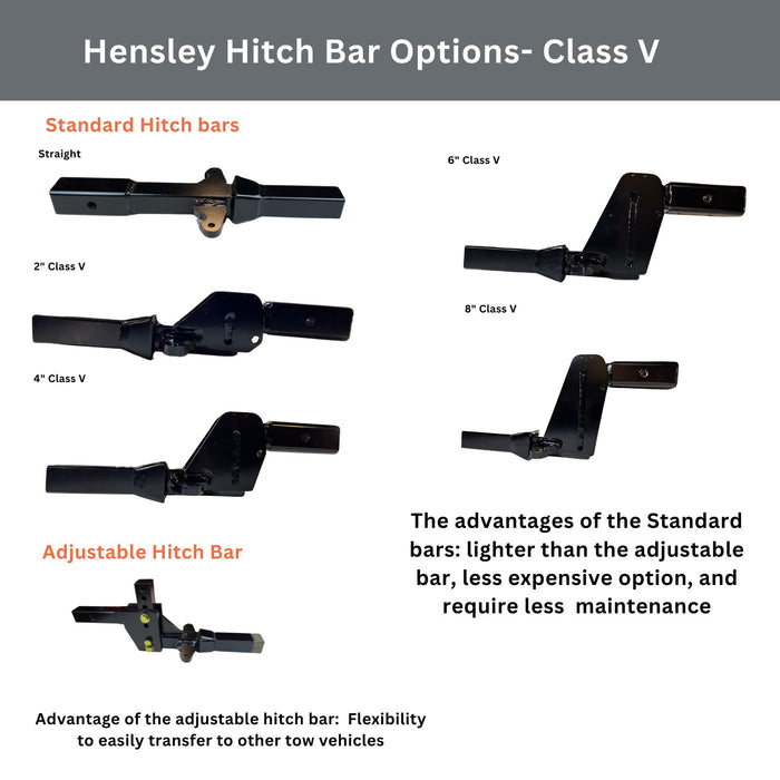 Ultimate Hensley Arrow Class V Hensley Hitch Bar Options